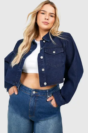 Boohoo Plus Korte Boxy Spijkerjas