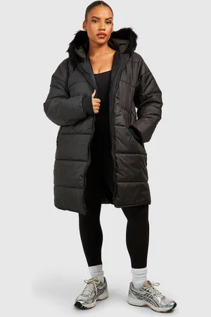 Boohoo Plus Parka Jas Met Faux Fur Zoom
