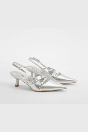 Boohoo Metallic Pumps Met Gesp Detail En Hielbandje