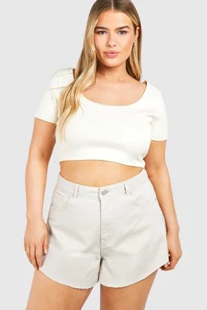 Boohoo Plus Losse Basic Denim Shorts