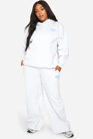 Boohoo Plus Dsgn Studio Sport Joggingbroek Met Reliëf En Rechte Pijpen