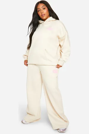Boohoo Plus Dsgn Studio Sport Joggingbroek Met Reliëf En Rechte Pijpen