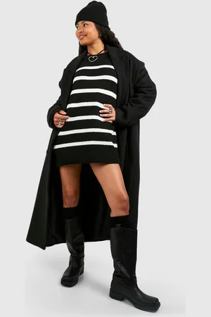 Boohoo Zwarte Gebreide Baggy Sokken