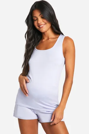 Boohoo Zwangerschap Super Zacht Loungewear Set Met Hemd En Shorts