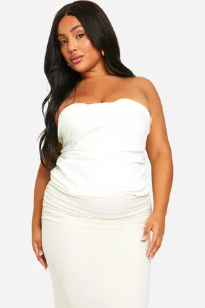 Boohoo Plus Chiffon Maxi Rok Met Kanten Zoom