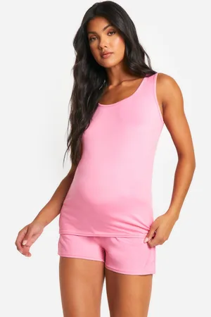Boohoo Zwangerschap Super Zacht Loungewear Set Met Hemd En Shorts
