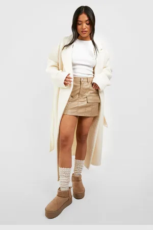 Boohoo Gebreide Baggy Havermout Sokken