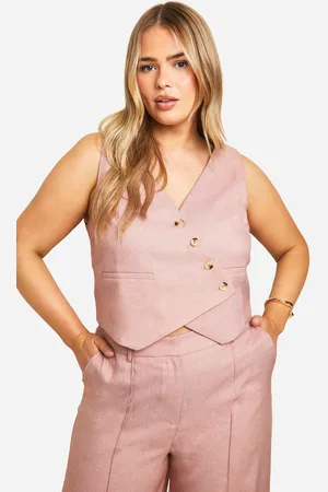 Boohoo Plus Asymmetrische Mergel Gilet