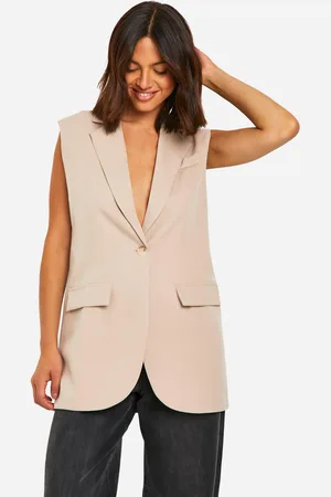 Boohoo Mouwloze Long Line Blazer