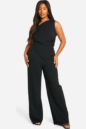 Boohoo Plus Asymmetrische Top En Broek Set