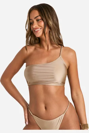Boohoo Gevlochten Bikini Top Met Eén Blote Schouder