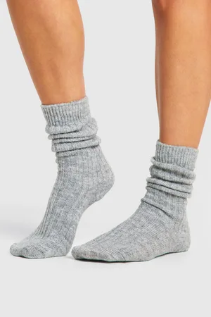 Boohoo Zachte Geribbelde Baggy Sokken