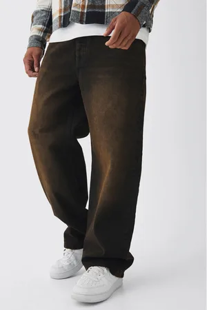 Boohoo Onbewerkte Gebleekte Bruine Baggy Jeans