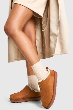 Boohoo Warme Muiltjes Met Stiksels