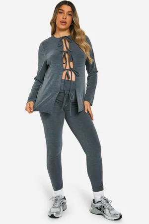 Boohoo Zwangerschap Geribbelde Leggings Met Textuur