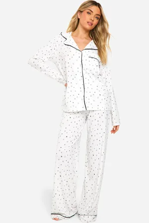 Boohoo Zachte Pyjama Set Met Sterrenprint Overhemd En Broek