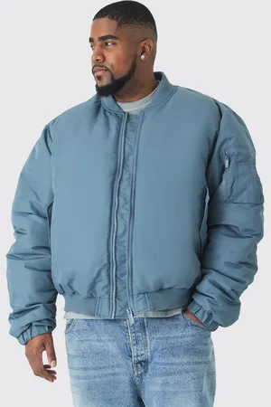 Boohoo Plus Gewatteerd Nylon Bomberjack Met Panelen