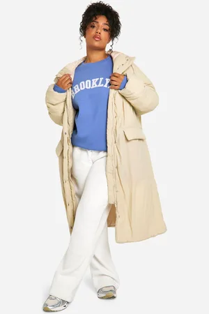 Boohoo Plus Gewatteerde Maxi Parka