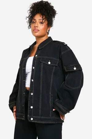 Boohoo Plus Spijkerjas Met Contrasterende Stiksels