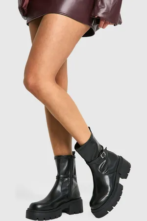 Boohoo Stevige Chelsea Boots Met Gesp Detail