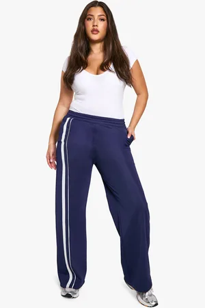 Boohoo Plus Tricot Joggingbroek Met Zijstreep