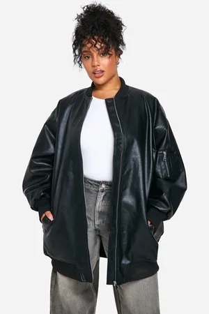 Boohoo Plus Oversized Long Line Bomberjack
