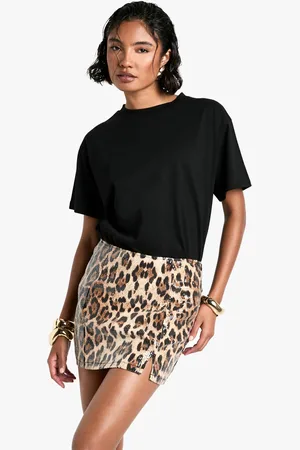 Boohoo Tall Luipaardprint Mini Mini Rokje Met Pailletten