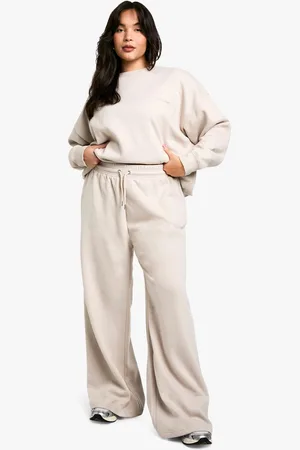 Boohoo Plus Geborduurde Dsgn Studio Wide Leg Joggingbroek