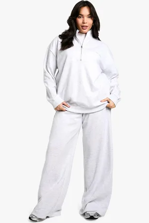 Boohoo Plus Geborduurde Dsgn Studio Wide Leg Joggingbroek