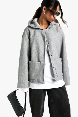 Boohoo Nepwollen Jas Met Capuchon