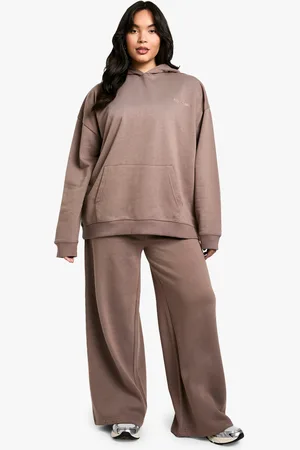 Boohoo Plus Geborduurde Dsgn Studio Wide Leg Joggingbroek