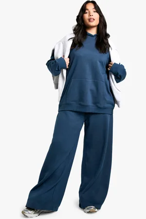 Boohoo Plus Geborduurde Dsgn Studio Wide Leg Joggingbroek