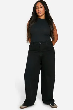 Boohoo Plus Basic Jeans Met Rechte Pijpen
