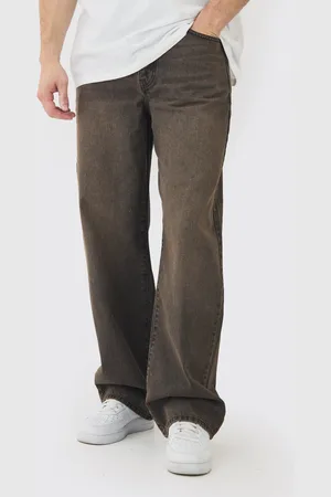 Boohoo Tall Onbewerkte Baggy Jeans Met Dubbele Tailleband
