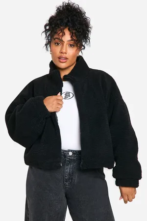 Boohoo Plus Boxy Teddy Bomberjack