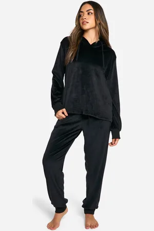 Boohoo Velours Hoodie En Joggingbroek Set