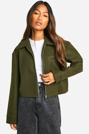 Boohoo Nepwollen Jas Met Kraag
