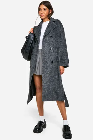 Boohoo Oversized Geborstelde Nepwollen Jas