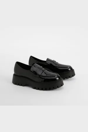 Boohoo Brede Nepleren Loafers Met Dikke Zool