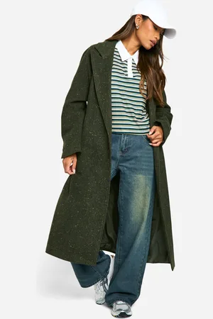 Boohoo Oversized Nepwollen Jas Met Textuur