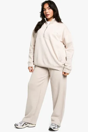 Boohoo Plus Geborduurde Dsgn Studio Joggingbroek Met Rechte Pijpen