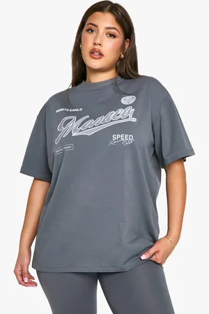 Boohoo Plus Oversized Monaco T-Shirt En Leggings Set