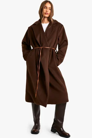 Boohoo Nepleren Nepleren Jas Met Riem