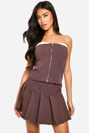 Boohoo Long Line Korset Met Rits