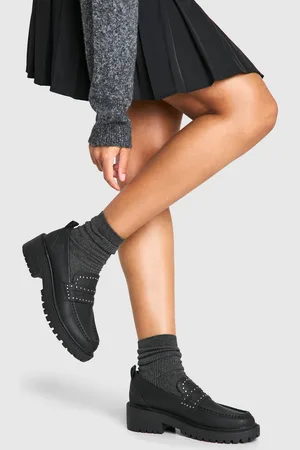 Boohoo Dikke Loafers Met Studs