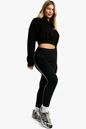 Boohoo Gestreepte High Waist Leggings