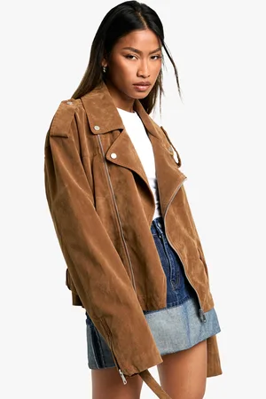Boohoo Oversized Nep Suède Biker Jas