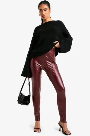 Boohoo Pu Leggings Met Hoge Taille