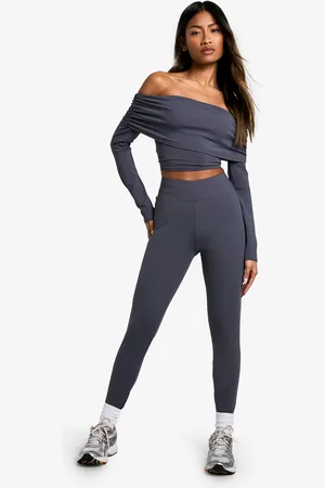 Boohoo Matte Strakke Vormende Leggings Met Tailleband