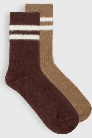 Boohoo Gestreepte Baggy Sokken (2 Paar)